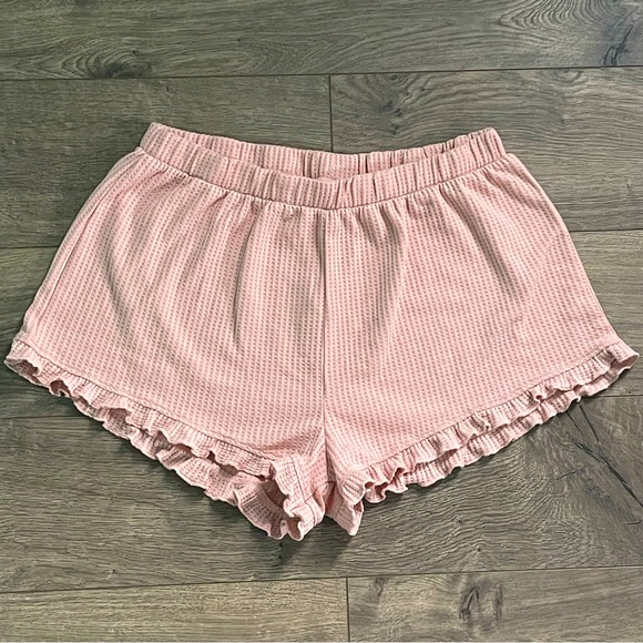 ASOS Pink Waffle Knit Women's Pajama Bottoms - Pants & Shorts Bundle - Picture 6 of 9
